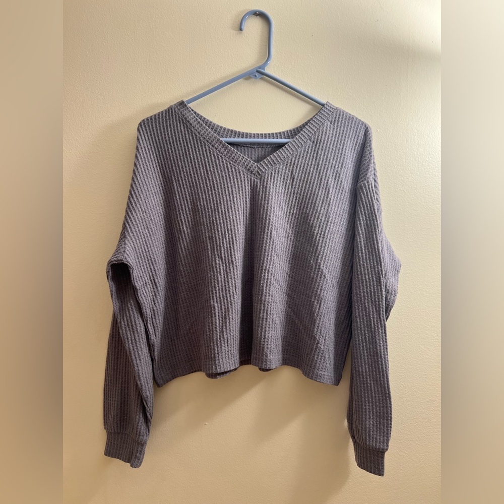 Aeropostale Reversible Waffle Knit Top